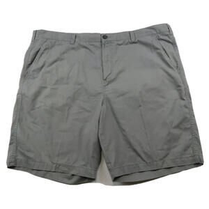 Marc Anthony Mens Slim Fit Gray Khaki Chino Dress Shorts Tag 42 Measured 43